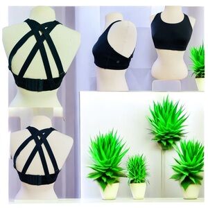 Black Strappy Sports Bra